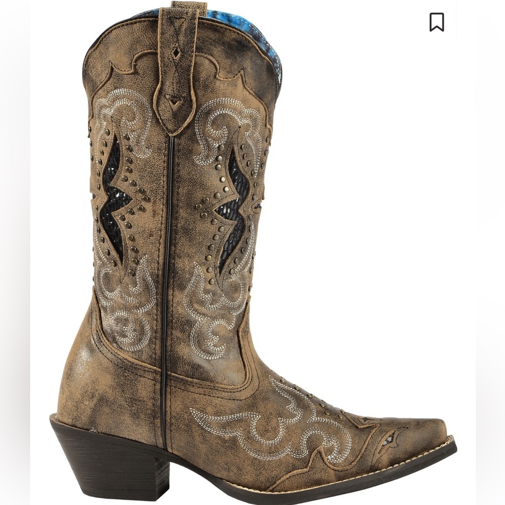 Laredo Women's Lucretia Studded Snake Inlay Western Boots